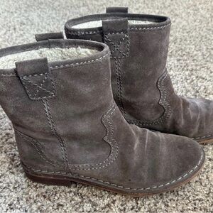 Clarks Somerset Suede Booties, Wool Blend, Size 7.5 / EU 38
